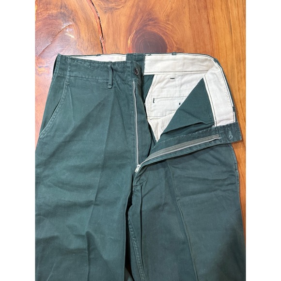 Vintage 60's Mens Work Trouser Pants Cotton Talon Zipper Workwear Cotton J3-19 - Picture 5 of 11